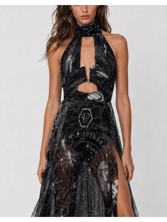 PHILIPP PLEIN PHILIPP PLEIN Večerní šaty 31403 Černá Regular Fit