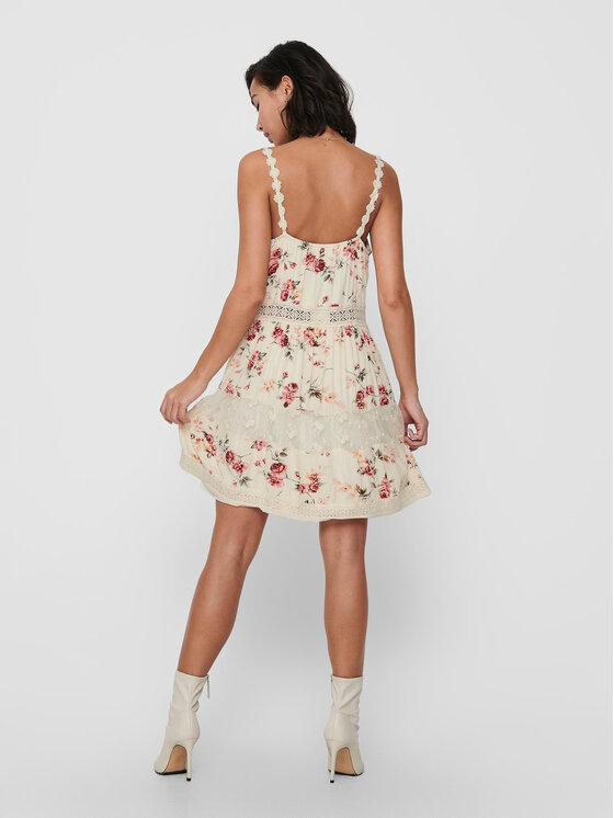 ONLY ONLY Vasarinė suknelė Karmen 15177478 Smėlio Regular Fit