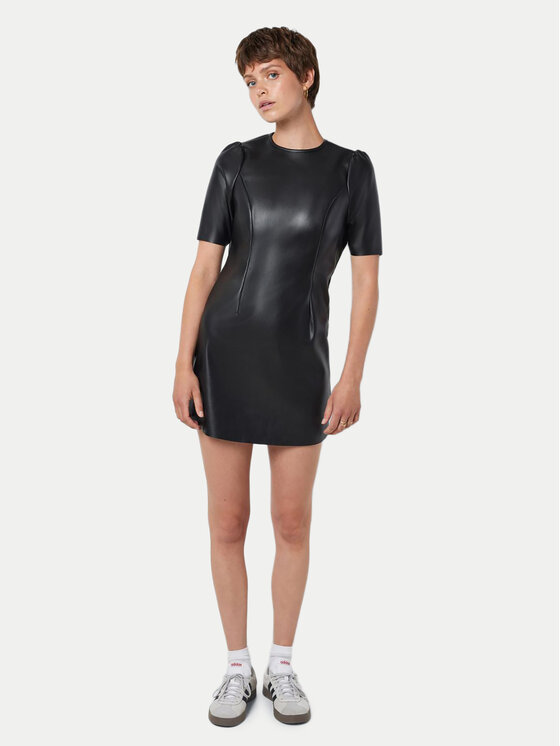 Noisy May Noisy May Kleid aus Kunstleder Hill 27012545 Schwarz Regular Fit