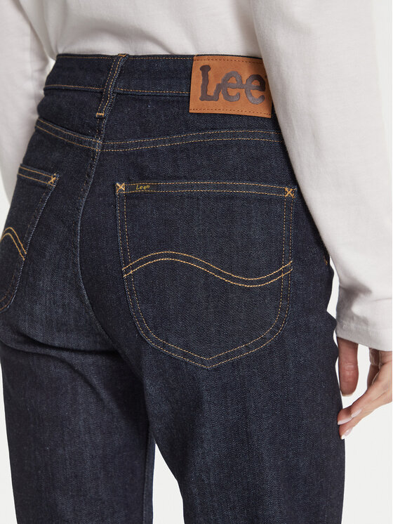 Lee Lee Džinsi Carol 112372650 Tumši zils Straight Fit