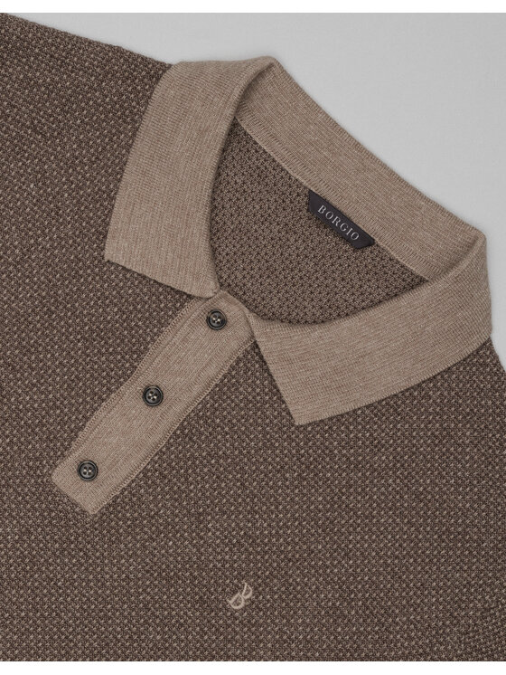 Borgio Borgio Polo dubino_bz Beżowy Classic Fit