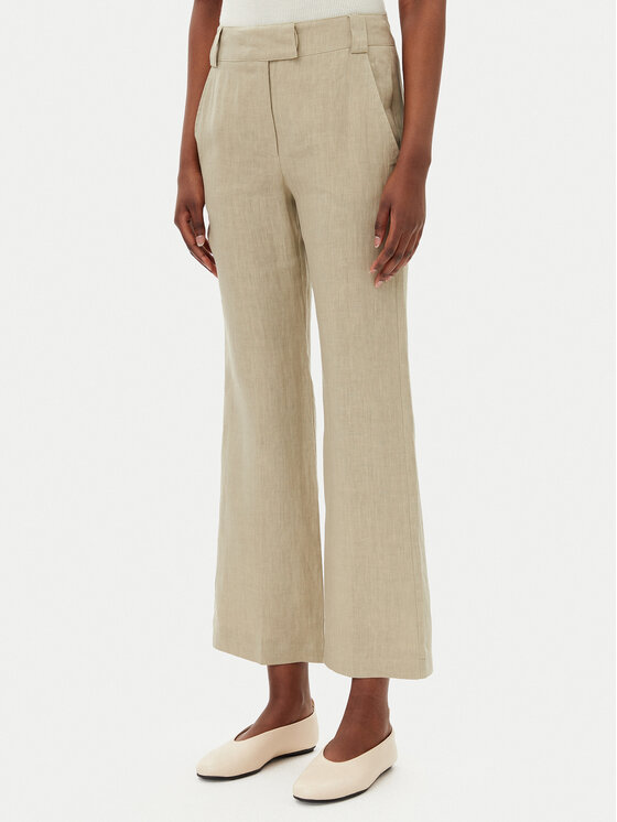 Marella Marella Kalhoty z materiálu Falco 2513131052200 Khaki Regular Fit