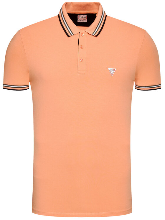 Guess Polo marškinėliai M1RP66 J1311 Oranžinė Extra Slim Fit • Modivo.lt