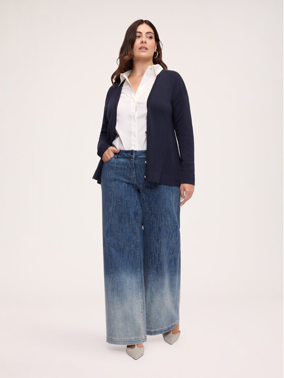 Fiorella Rubino Fiorella Rubino Kardigan M084L008356N034 Niebieski Regular Fit