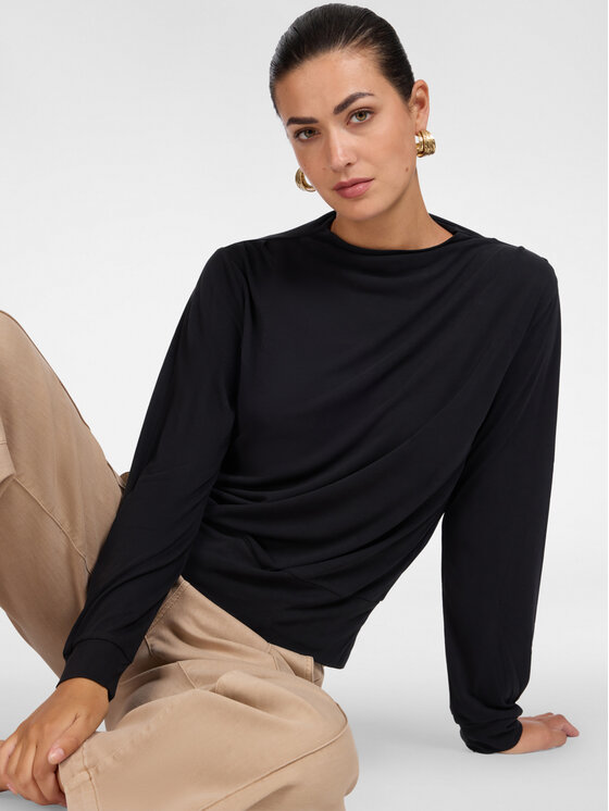Elena Mirò Elena Mirò Blusa G037Z000686N033 Nero Boxy Fit