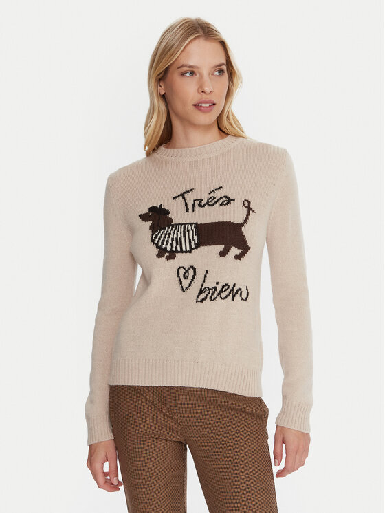 Weekend Max Mara Weekend Max Mara Pullover Nitra 2525366292 Beige Regular Fit