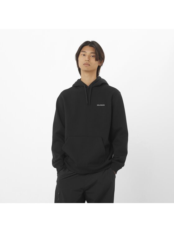 Salomon Salomon Bluza LOGO HOODIE Czarny Regular Fit