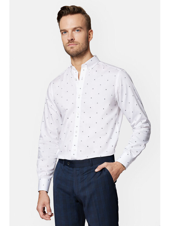 Lancerto Lancerto Koszula Haven KO073123000036 Biały Slim Fit