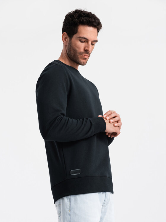 Ombre Ombre Mikina OM-SSBN-0159 Černá Regular Fit