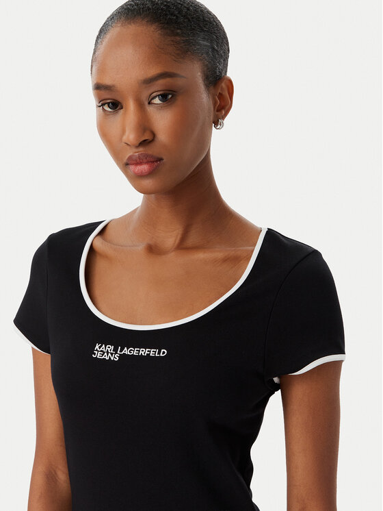 Karl Lagerfeld Jeans Karl Lagerfeld Jeans Vsakodnevna obleka B2W13045 Črna Slim Fit