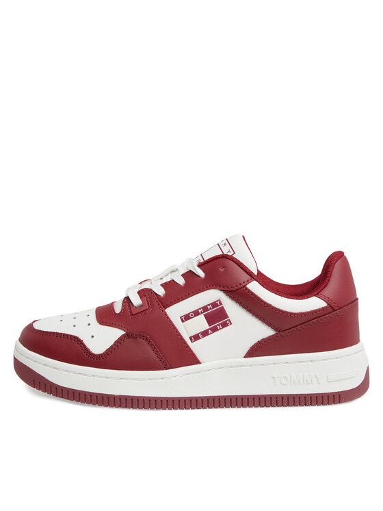 Tommy Jeans Tommy Jeans Sneakersy Tjw Retro Basket Leather EN0EN02532 Červená