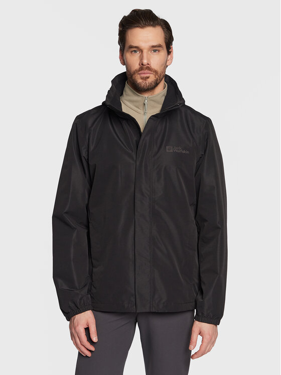 Jack Wolfskin Jack Wolfskin Kevad-sügis jope Stormy Point 1111142 Must Regular Fit