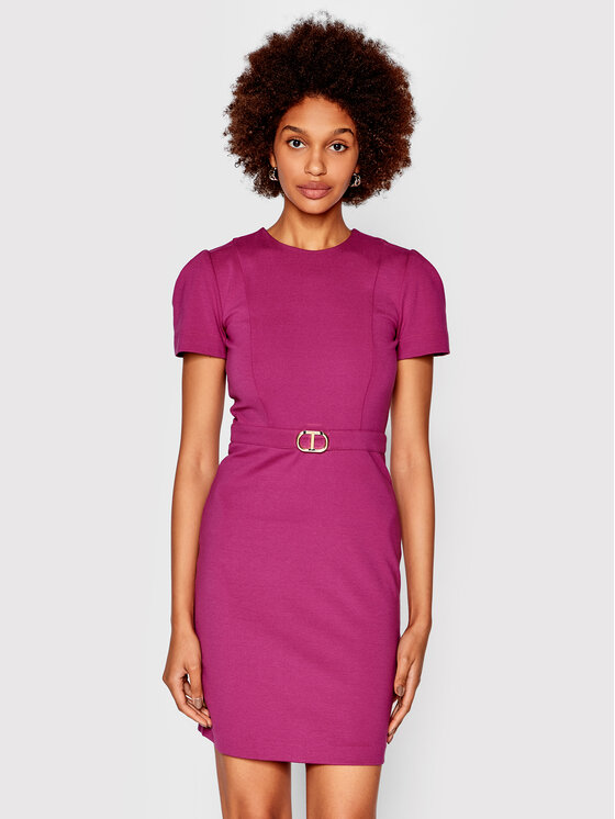 TWINSET Rochie de zi 222TP2413 Roz Regular Fit La Reducere si Transport Gratuit Femei 2023-09-29 3
