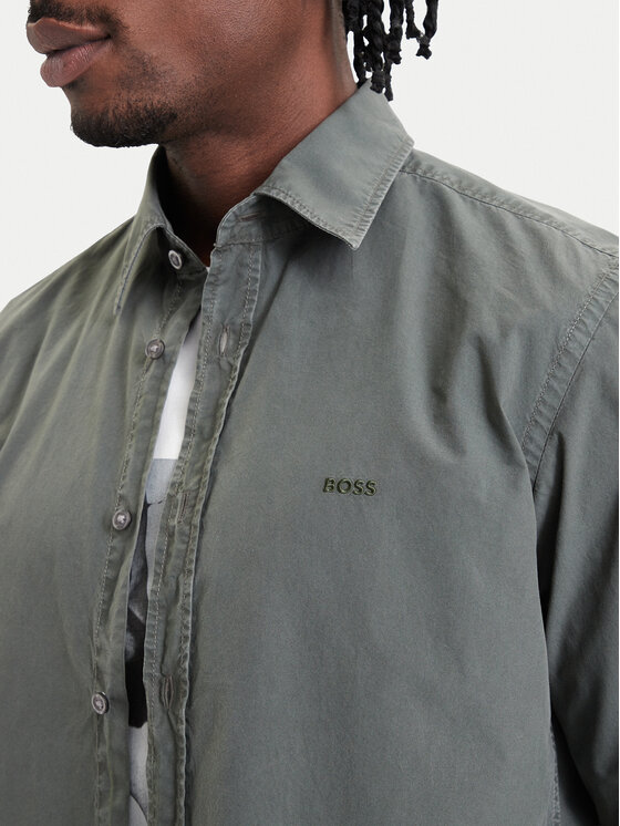 BOSS BOSS Cămașă Relegant 50518304 Verde Regular Fit