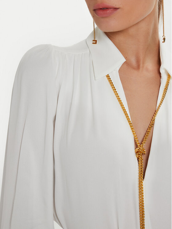 Elisabetta Franchi Elisabetta Franchi Bluză CA0-934-6E2-V420 Alb Standard Fit