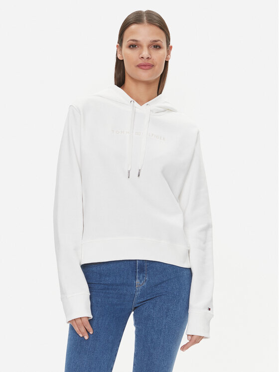 Női Pulóver Tommy Hilfiger, Méret: M, Ekru, Frosted WW0WW38856