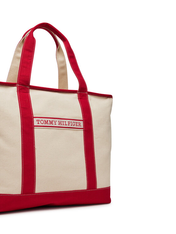 Tommy Hilfiger Tommy Hilfiger Torbica Th Summer Canvas Tote AW0AW17421 Bež