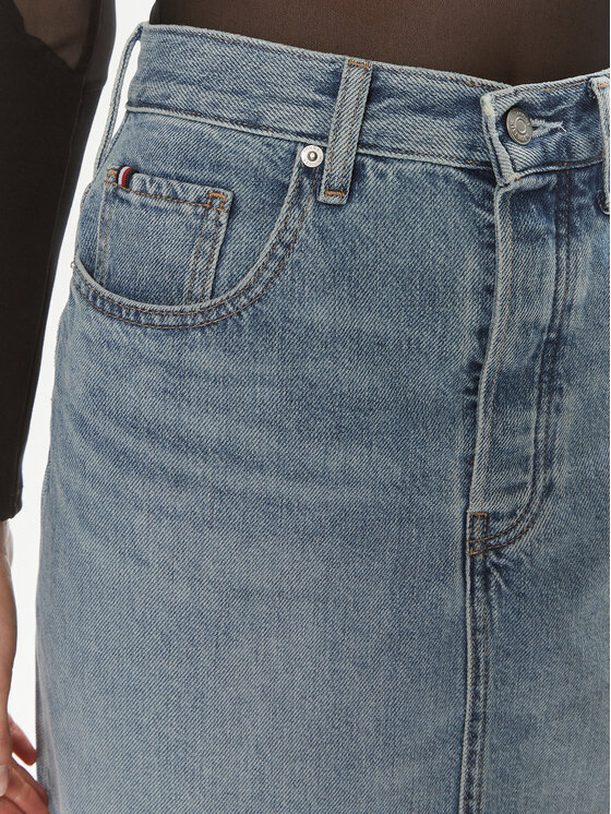 Tommy Hilfiger Tommy Hilfiger Farmer szoknya WW0WW42882 Kék Straight Fit