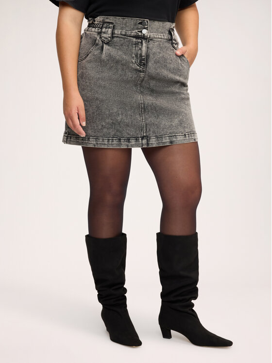 Fiorella Rubino Fiorella Rubino Spódnica mini 1404T000390N013 Szary Regular Fit