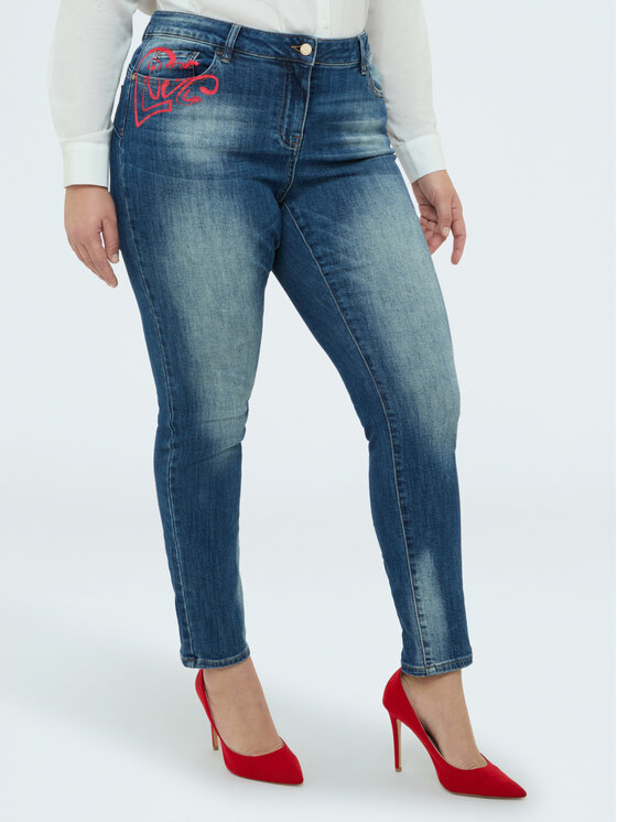 Fiorella Rubino Fiorella Rubino Jeansy P466T005167N034 Niebieski Skin Fit