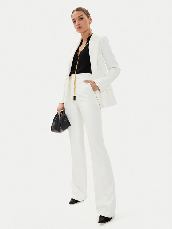Elisabetta Franchi Elisabetta Franchi Pantaloni di tessuto PA-030-46E2-V250 Bianco Regular Fit
