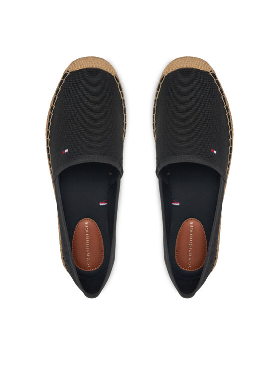 Tommy Hilfiger Tommy Hilfiger Espadrilės Flag Canvas Espadrille FW0FW08541 Juoda
