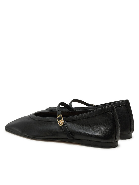 Tommy Hilfiger Tommy Hilfiger Baleriny Ballerina Maryjane Soft Leather FW0FW08354 Czarny