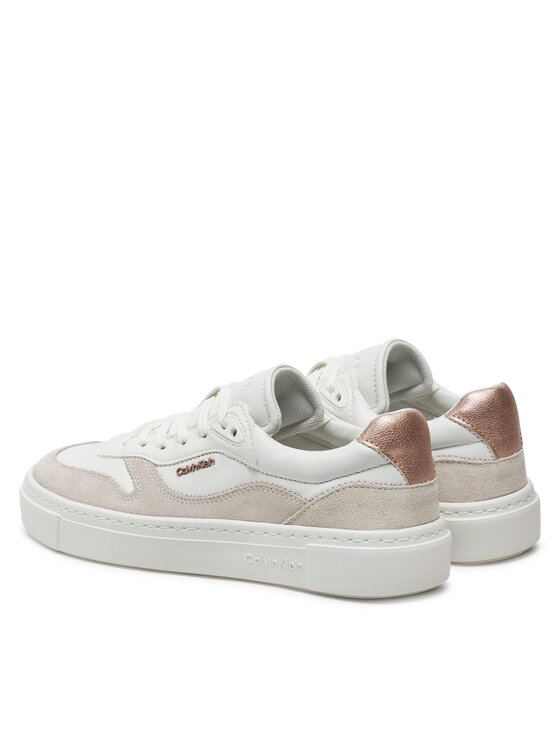 Calvin Klein Calvin Klein Laisvalaikio batai Cupsole Lace Up W/Ml Mix M HW0HW02114 Balta