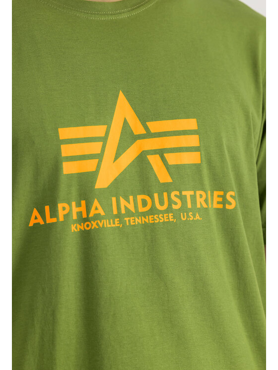 Alpha Industries Alpha Industries T-Shirt AI.100501-714-XXL Zielony Basic Fit