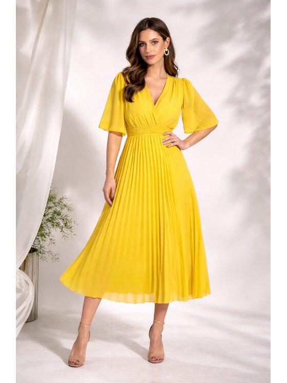 FIGL FIGL Večerné šaty M1294 Žltá Feminine Fit