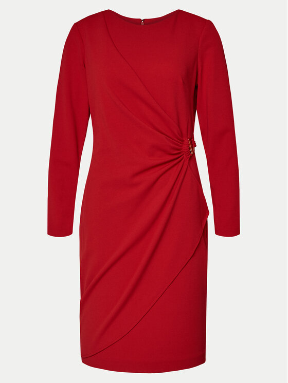 DKNY DKNY Koktel haljina DD4H1242 Crvena Slim Fit