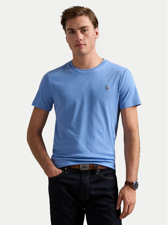 Polo Ralph Lauren Tričko 710740727086 Modrá Slim Fit