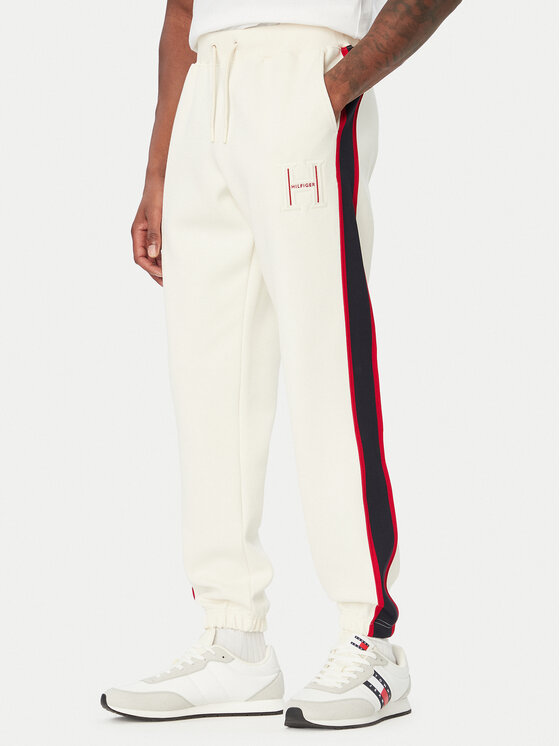 Tommy Hilfiger Tommy Hilfiger Долнище анцуг Pique MW0MW44995 Кремав Regular Fit