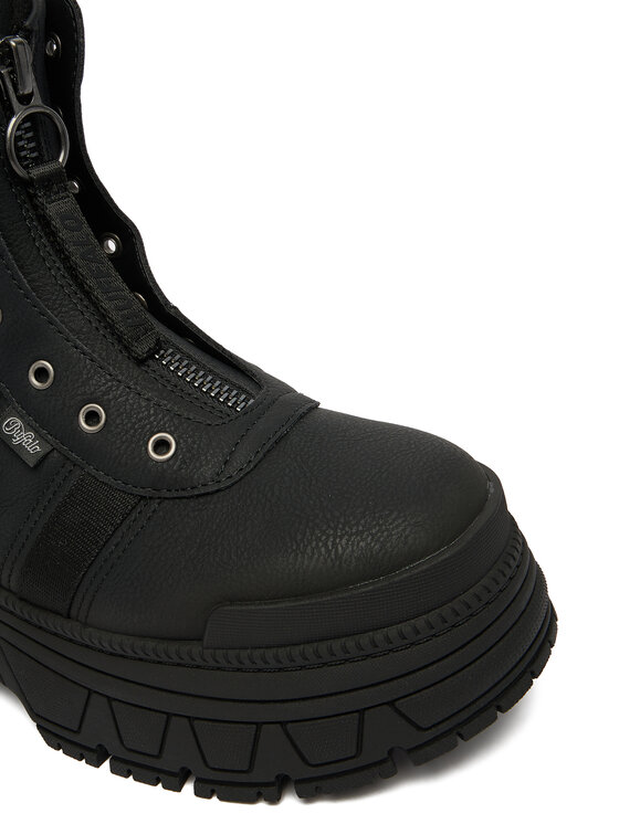 Buffalo Buffalo Šnurovacia obuv Fusion Front Zip 1270130 Čierna