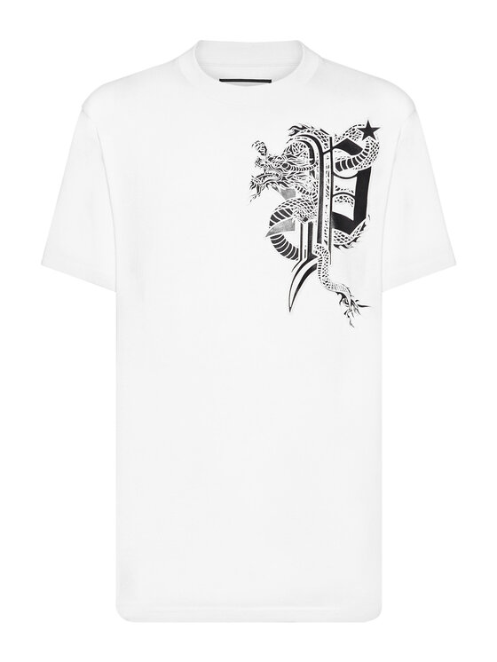 PHILIPP PLEIN PHILIPP PLEIN Tričko 11643 Biela Regular Fit