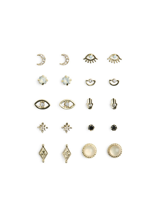 Pieces Pieces Set od 20 para naušnica Pclona Mega Pack Earrings D2d 17153167 Zlatna