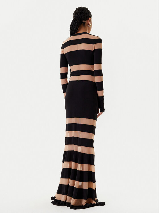 NORMA KAMALI NORMA KAMALI Sukienka wieczorowa KK3243PM808239 Czarny Slim Fit