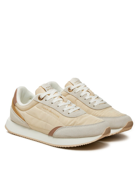 Tommy Hilfiger Tommy Hilfiger Sneakersy Essential Runner FW0FW08332 Écru