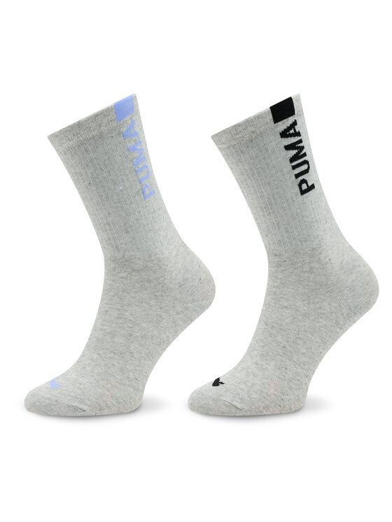 Puma 2 sieviešu augsto zeķu pāru komplekts Women Slouch Sock 2P 938005 Pelēks