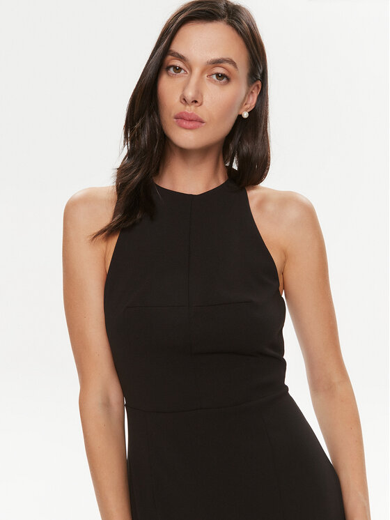 Imperial Imperial Коктейлна рокля AERNHAW Черен Slim Fit