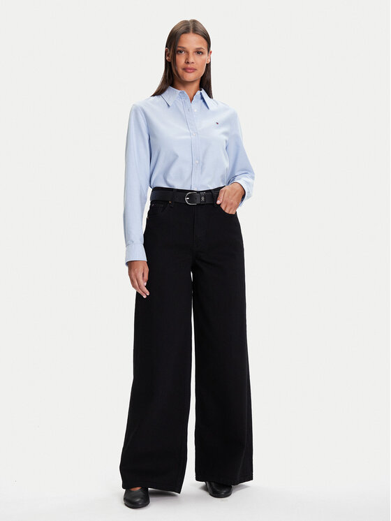 Tommy Hilfiger Tommy Hilfiger Traperice 70's WW0WW48254 Crna Wide Leg