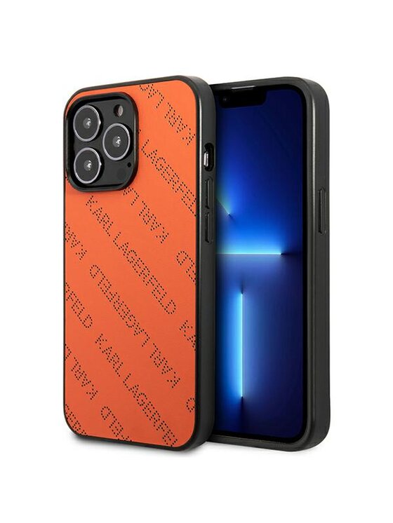 Etui na telefon KARL LAGERFELD, Pomarańczowy, iPhone 13 Pro Max