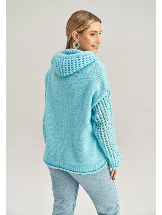 FIGL FIGLFIGL Maglione M996 Celeste Basic Fit