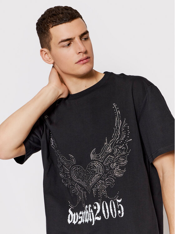 2005 2005 T-Shirt Unisex Swan Černá Regular Fit