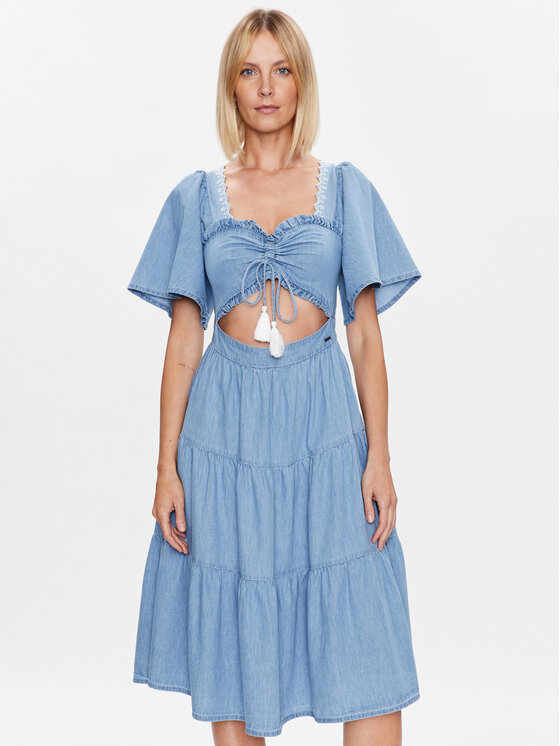 Pepe Jeans Pepe Jeans Hétköznapi ruha Aitana PL953225 Kék Regular Fit