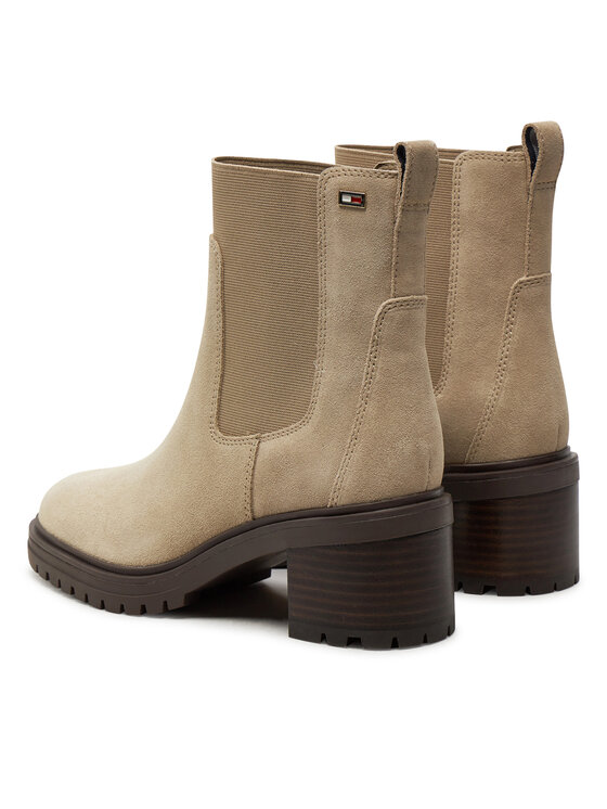 Tommy Hilfiger Tommy Hilfiger Kotníková obuv s elastickým prvkem FW0FW08429 Béžová