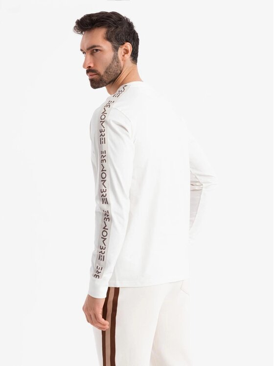 Ombre Ombre Longsleeve OM-LSCL-0127 Écru Regular Fit