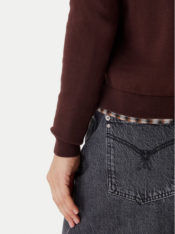 Tommy Jeans Tommy Jeans Sveter Essential DW0DW19888 Hnedá Regular Fit