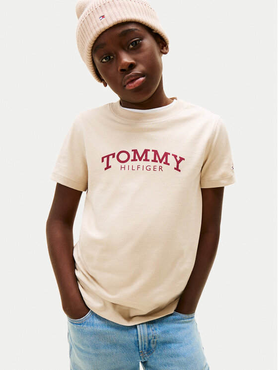 Tommy Hilfiger Tommy Hilfiger Tričko Monotype Print KB0KB10051 M Béžová Regular Fit