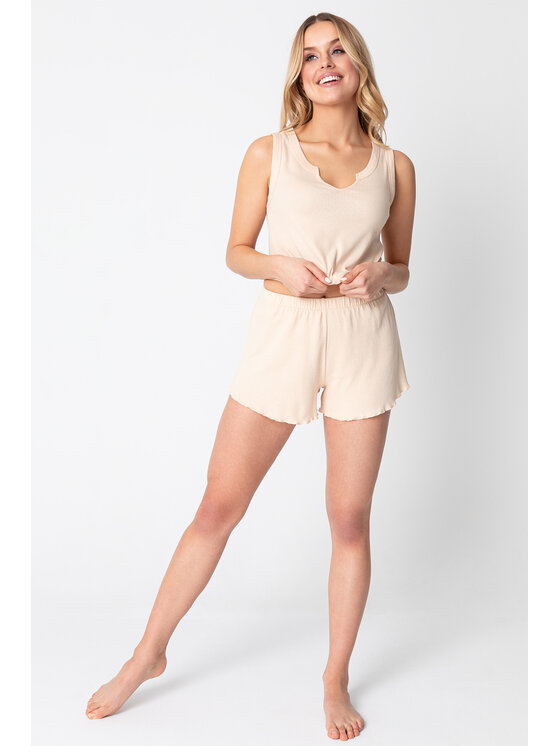 LaLupa LaLupa Piżama LA147 Pomarańczowy Comfort Fit